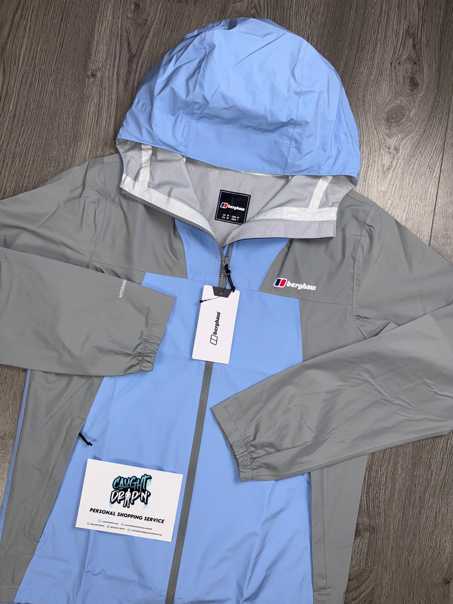 Berghaus Light Windrunner Jacket Baby Blue | Iron Grey