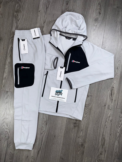 Berghaus Full Zip Light Grey, Black Tracksuit