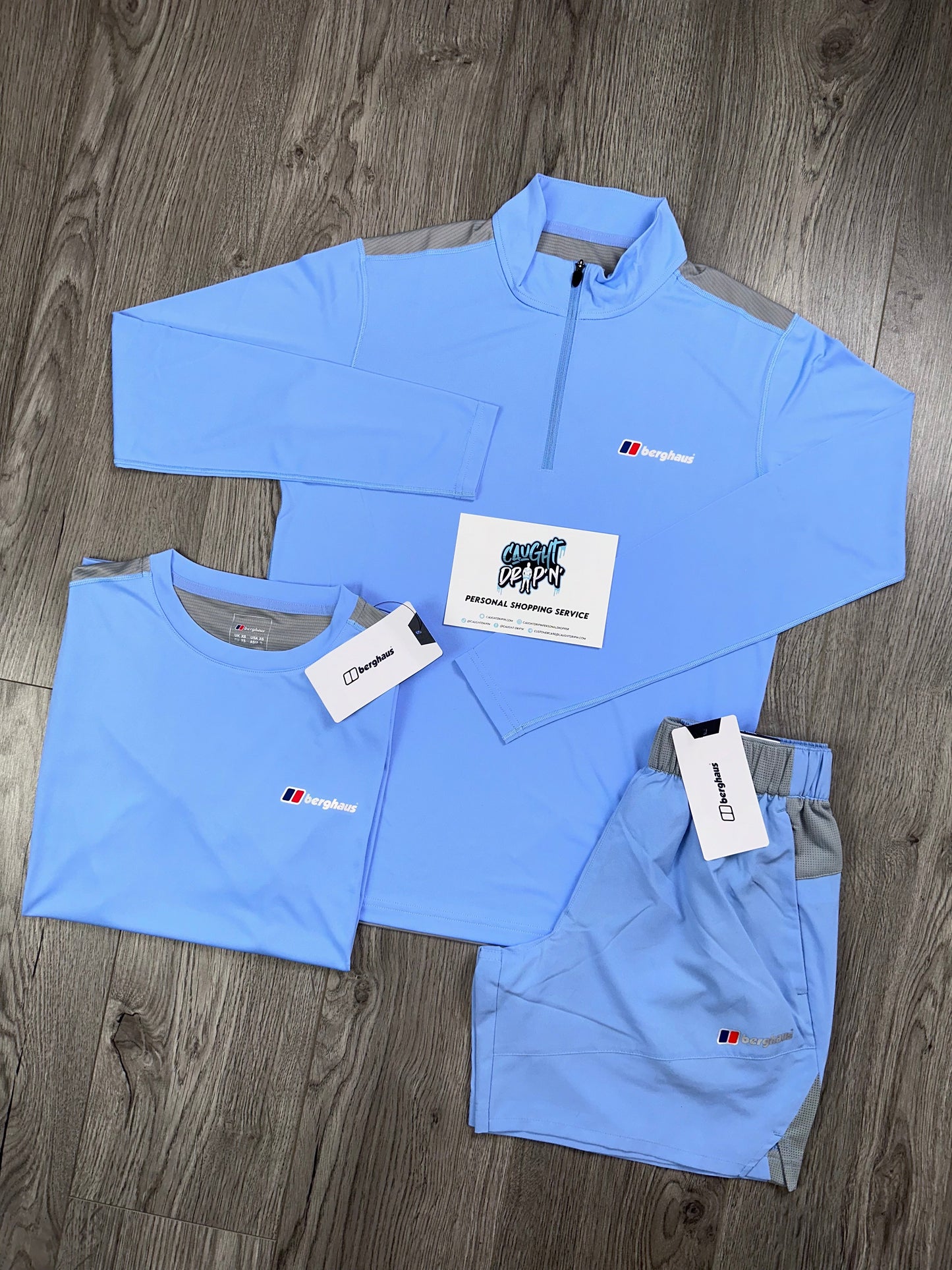 Berghaus 3 Piece Baby Blue Half Zip Set