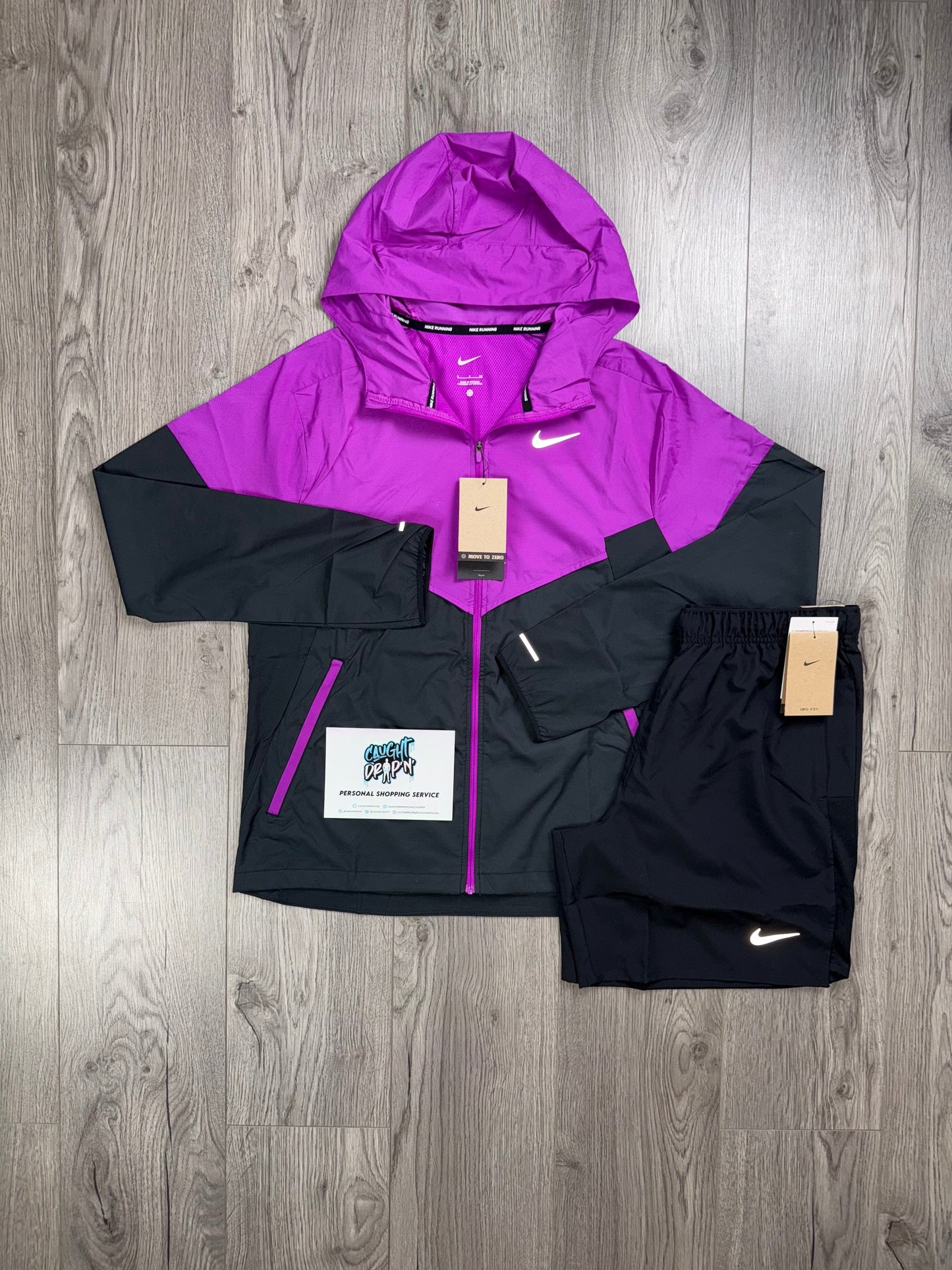 Nike Windrunner Black | Grape Purple Set