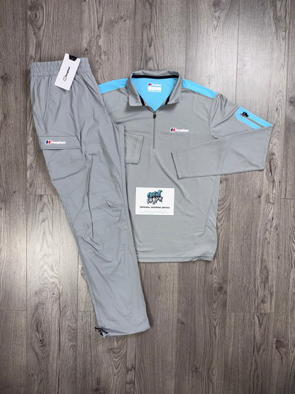 Berghaus Tech Half Zip Light Grey | Baby Blue Tracksuit