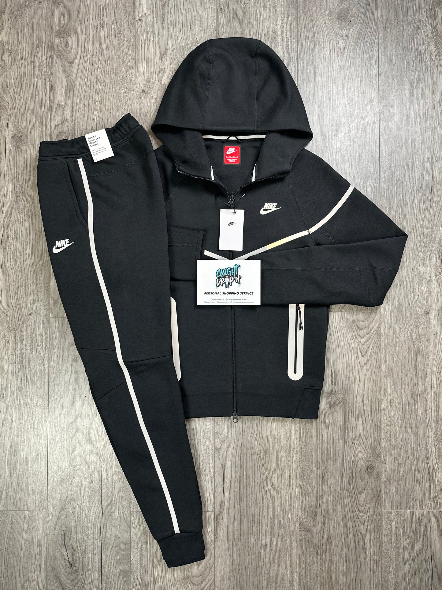Nike Tech Fleece New Season Black, White Reflective Tracksuit