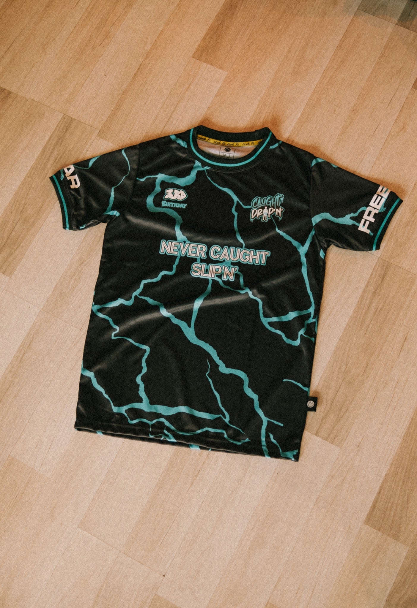 Caught Drip’N’ Special Edition 3rd Birthday Football Tee