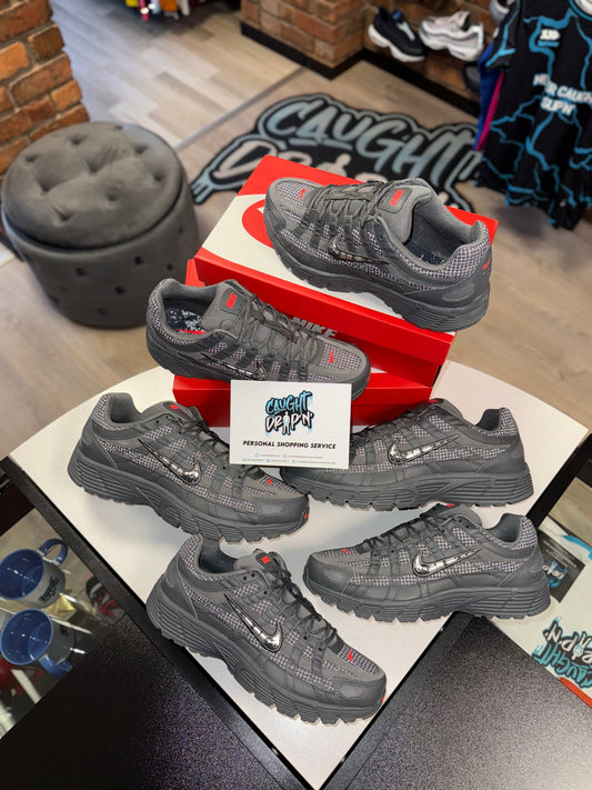 Nike P-6000 Premium Iron Grey, Crimson Red 2025