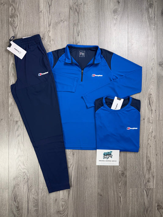 Berghaus 3 Piece Half Zip Obsidian | Royal Blue Tracksuit