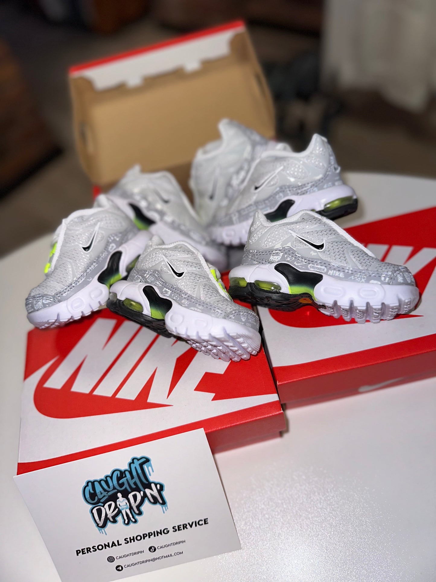 Nike Air Max Plus TN Toddler Wolf Grey | Neon 2023