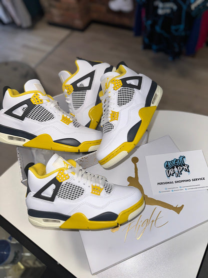 Women’s Air Jordan 4 White | Sulphur Yellow 2024