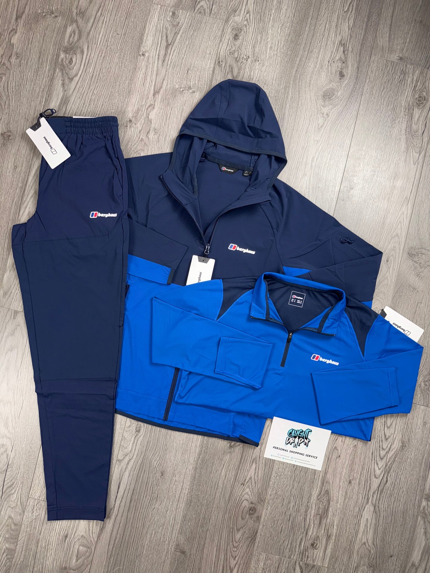 Berghaus 3 Piece Theran, Half Zip Obsidian | Royal Blue Tracksuit