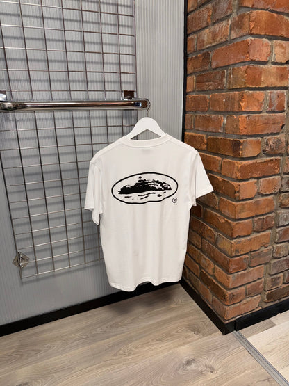 Corteiz OG Islands White Tee, Black Logo