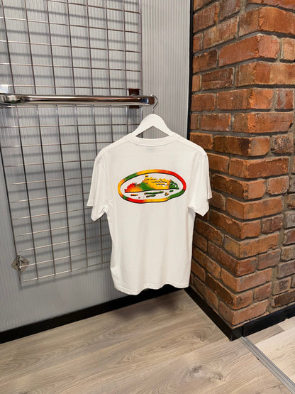 Corteiz OG Islands White Tee, Multicolour Logo