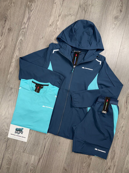 Monterrain 3 Piece Performance Set Obsidian | Sea Blue