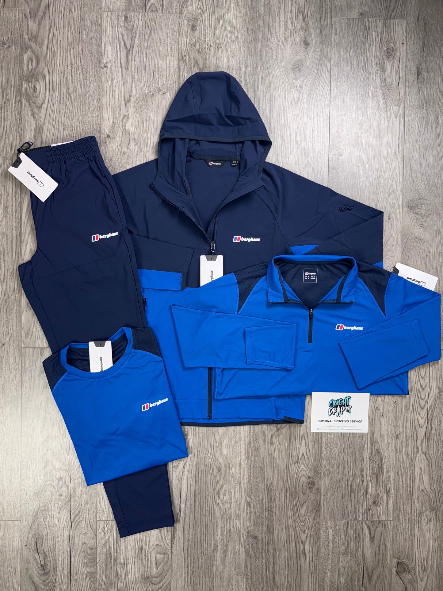 Berghaus 4 Piece Theran, Half Zip Obsidian | Royal Blue Tracksuit