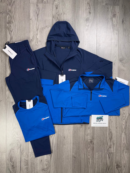Berghaus 4 Piece Theran, Half Zip Obsidian | Royal Blue Tracksuit