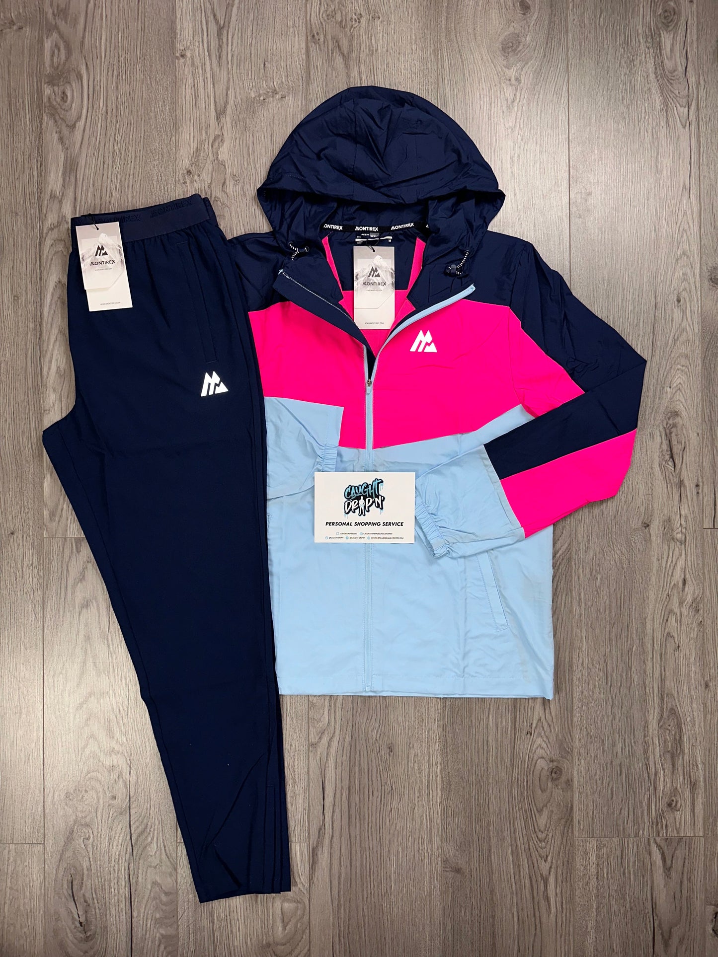 Montirex Breeze Hot Pink, Baby Blue, Midnight Navy Tracksuit