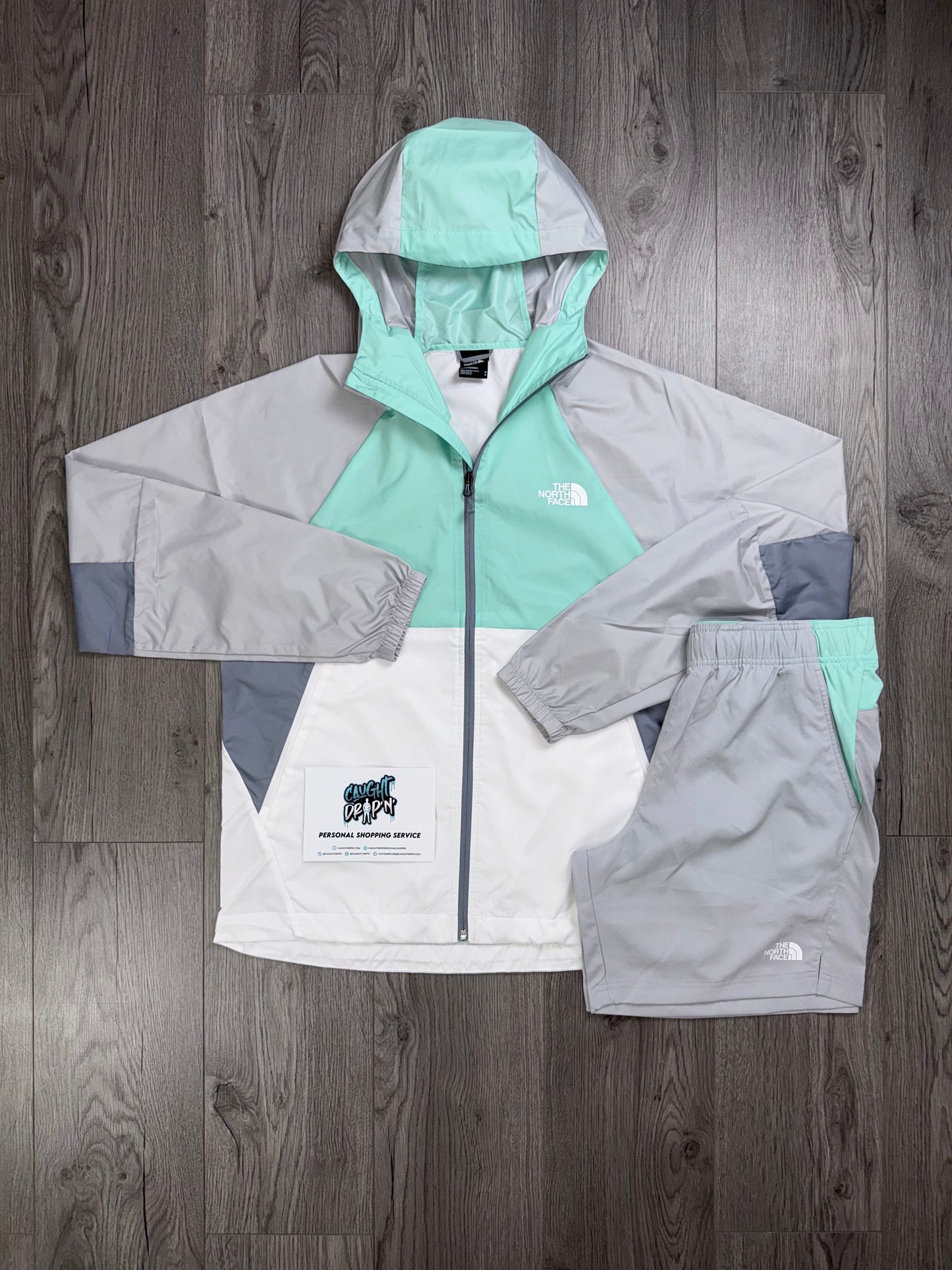 The Northface Performance Windrunner Set Grey | Mint