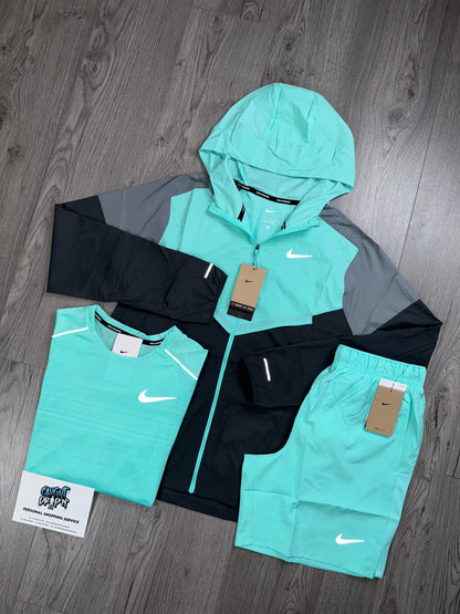 Nike 3 Piece Windrunner Hyper Turquoise | Anthracite Set