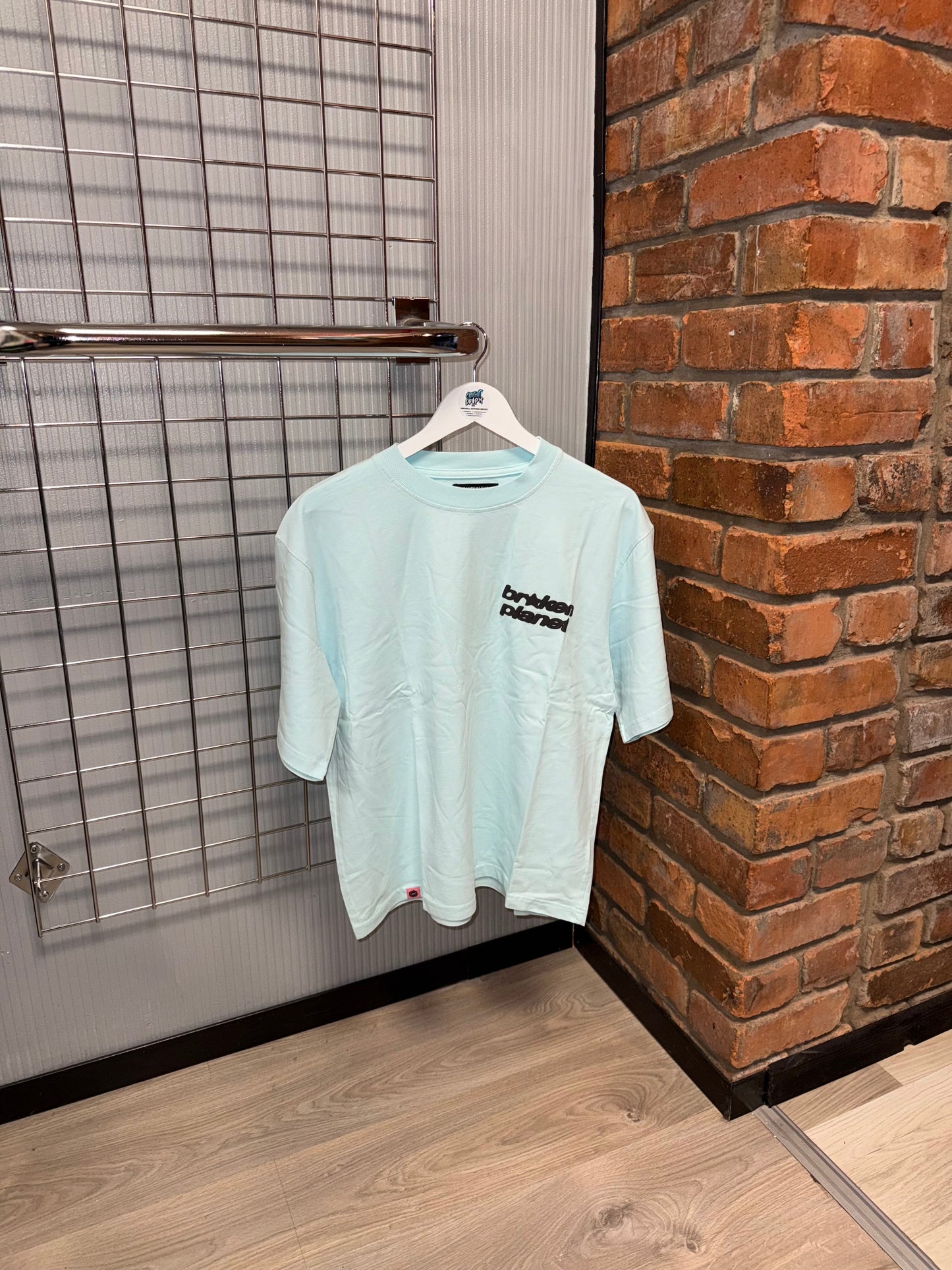 Broken Planet Ice Blue | Black Logo Tee