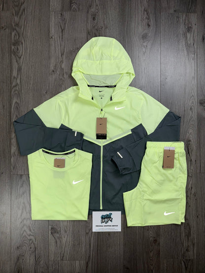 Nike 3 Piece Windrunner Barely Volt | Smoke Grey Set