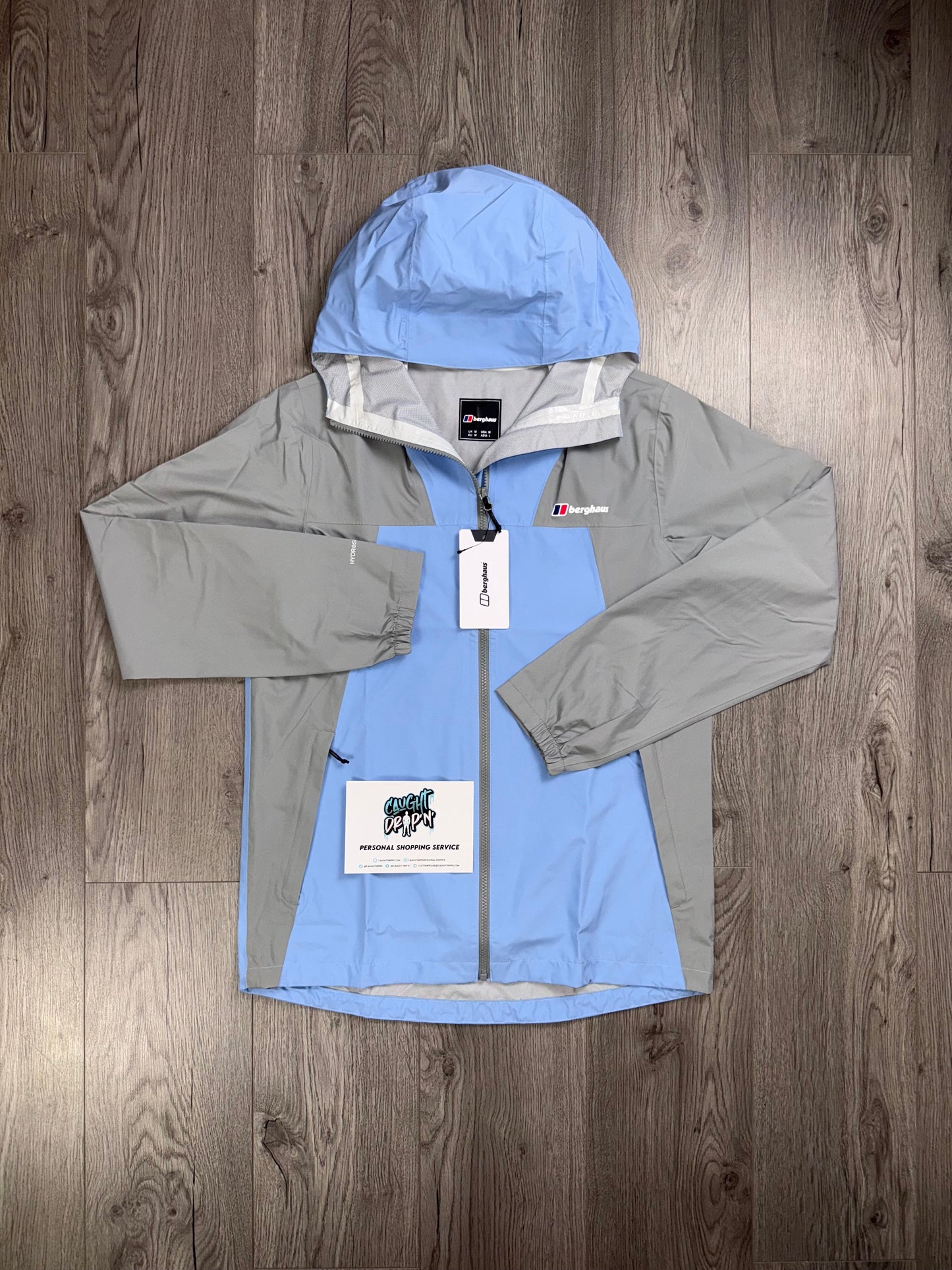 Berghaus Light Windrunner Jacket Baby Blue | Iron Grey