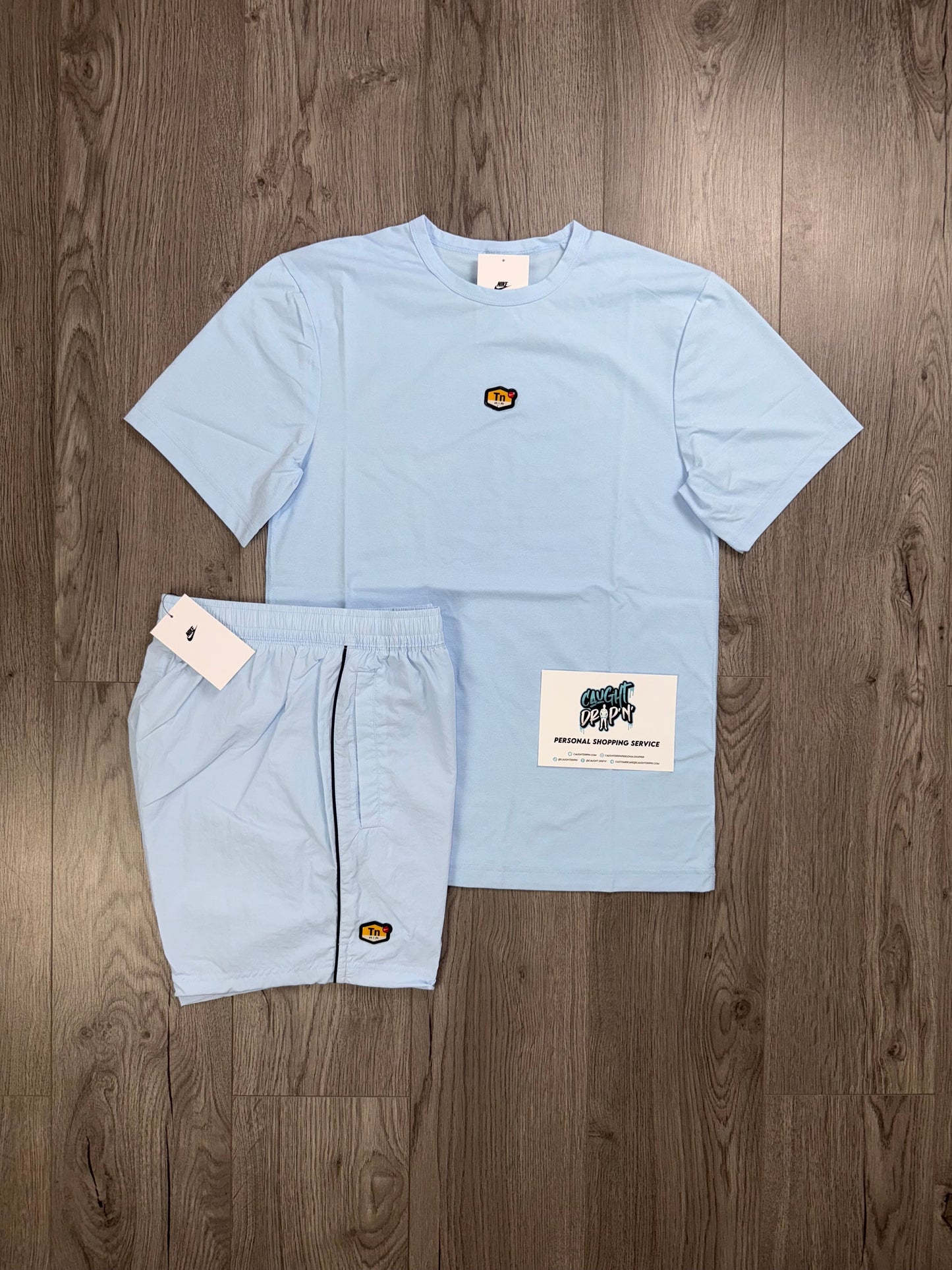 Nike TN Celestine Blue Tee | Shorts Set (Oversized Fit. Recommend Sizing Down)