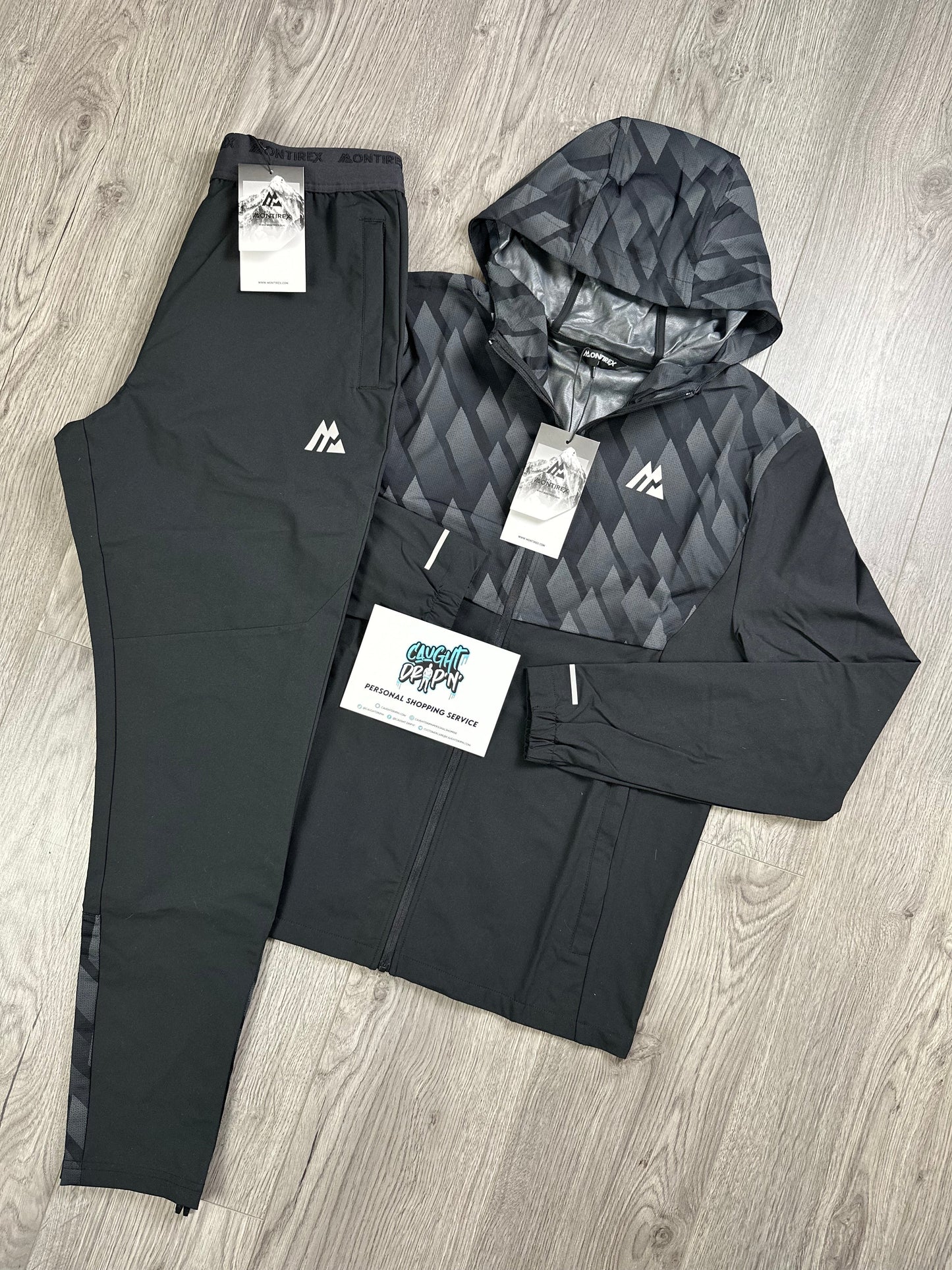 Montirex Charge Windrunner Tracksuit Triple Black