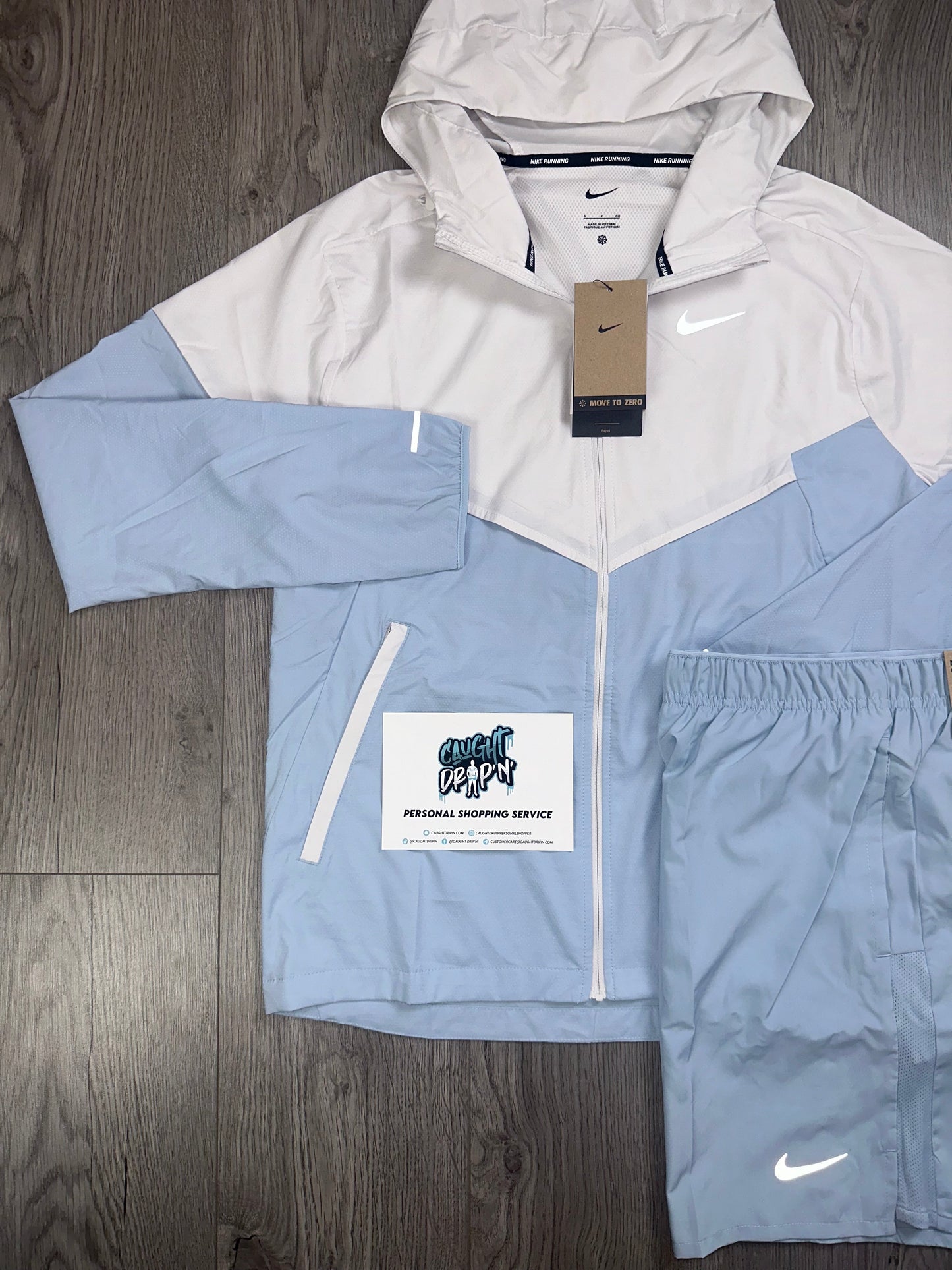 Nike Repel Windrunner Set Baby Blue | White