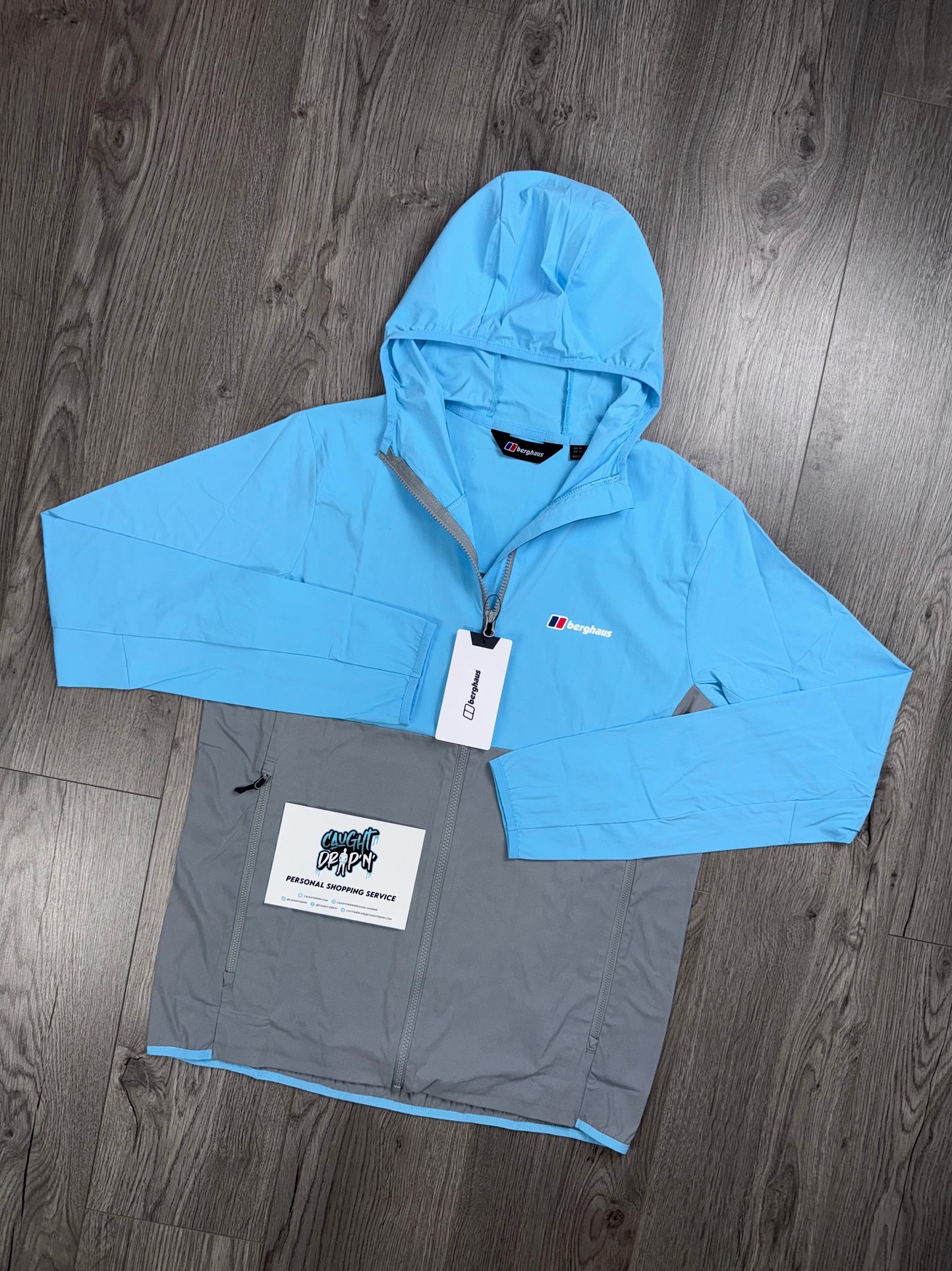 Berghaus Theran Full Zip Baby Blue | Light Grey Jacket