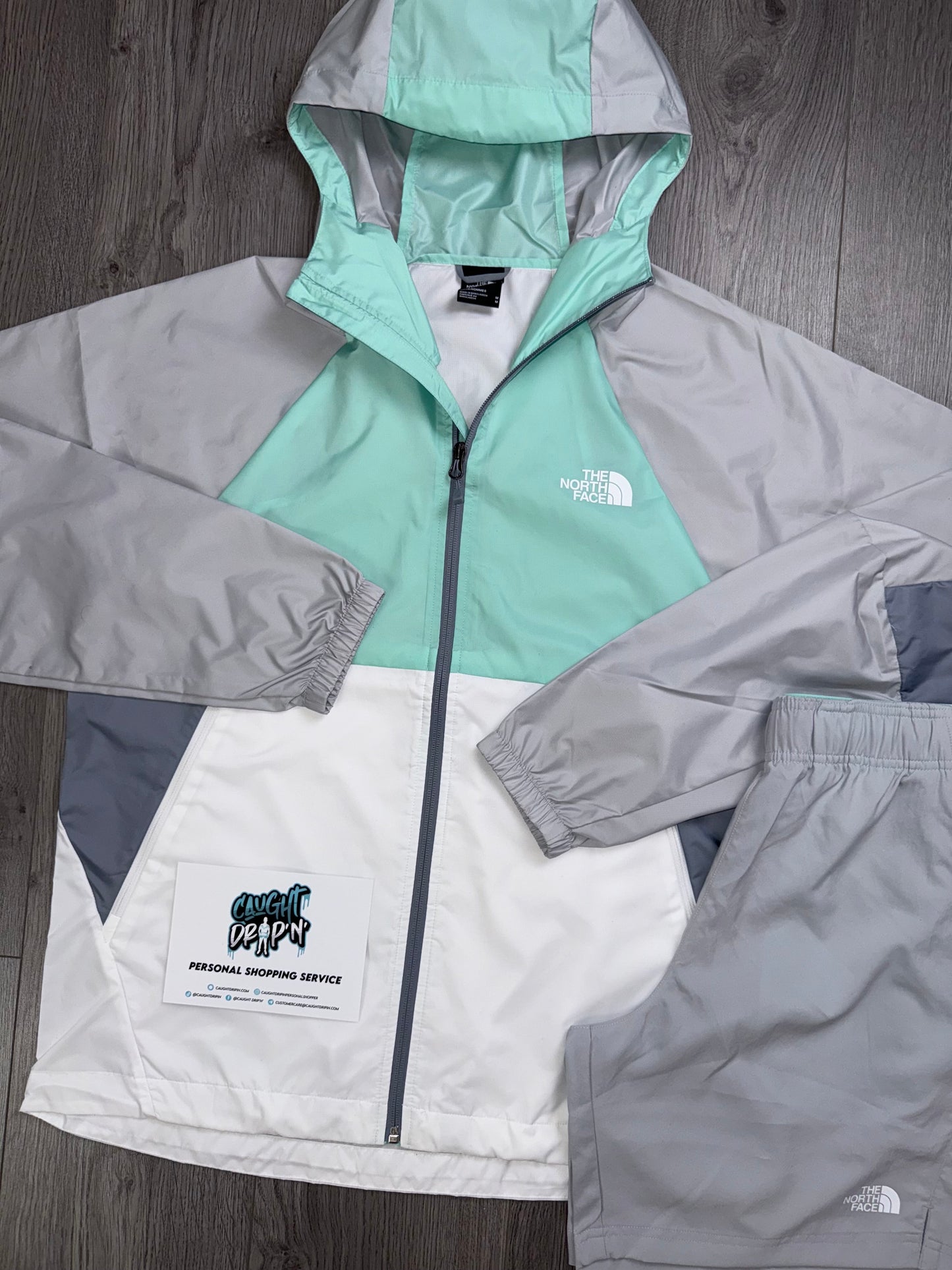 The Northface Performance Windrunner Set Grey | Mint