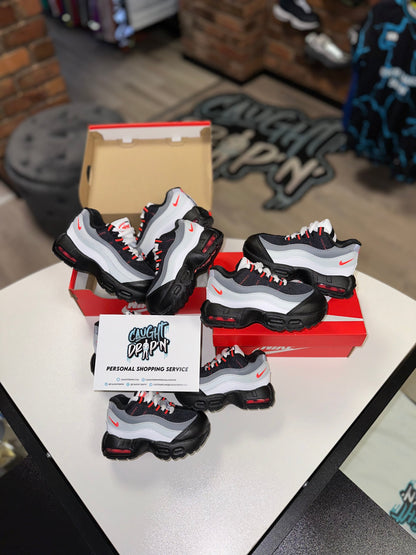 Nike Air Max 95’s Toddler Black, White, University Red 2024