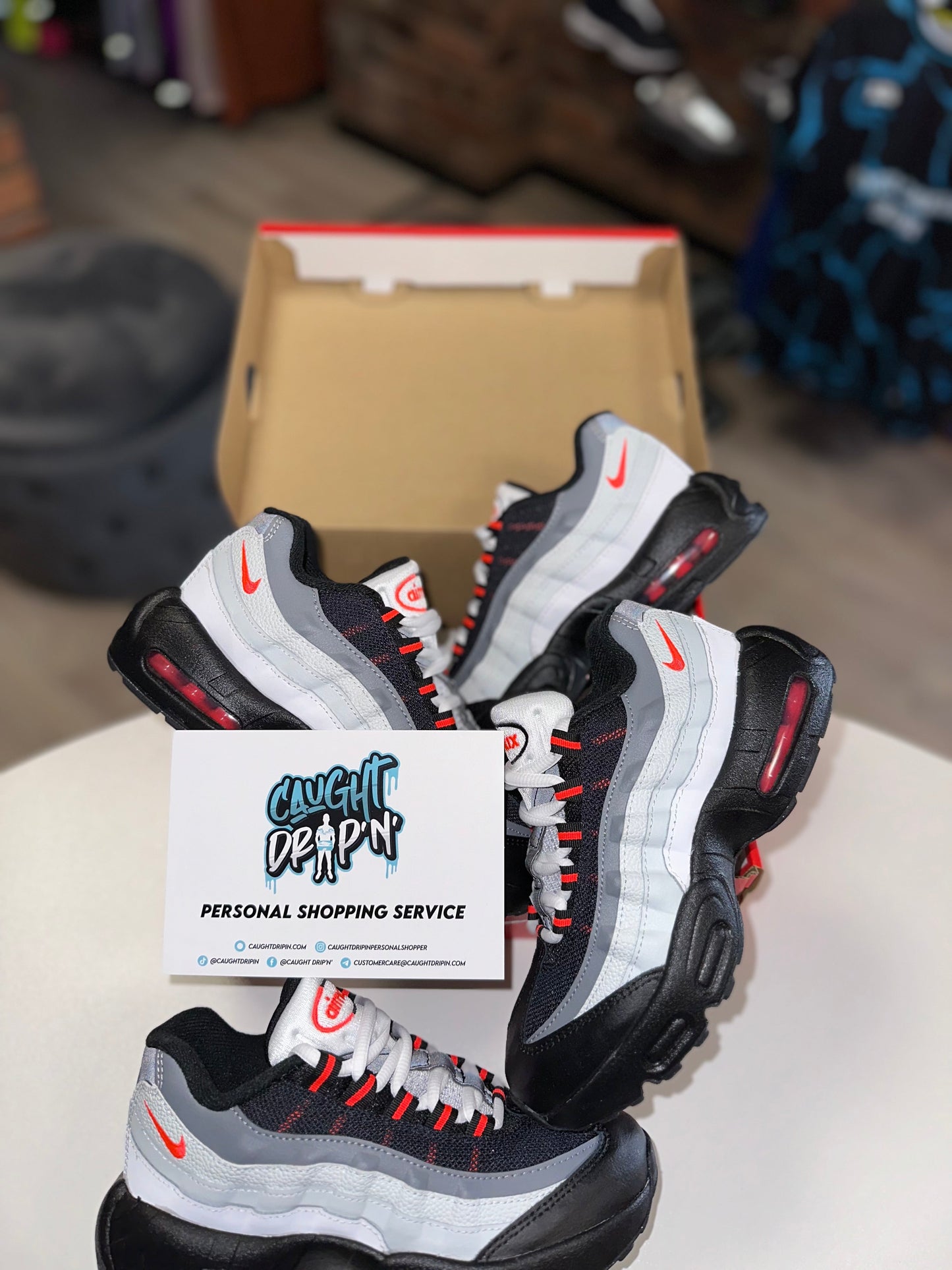 Nike Air Max 95’s Children PS Black, White, University Red 2024