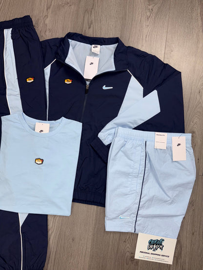 Nike 4 Piece TN Obsidian, Celestine Blue Tracksuit | Shorts (Oversized Fit. Recommend Sizing Down)