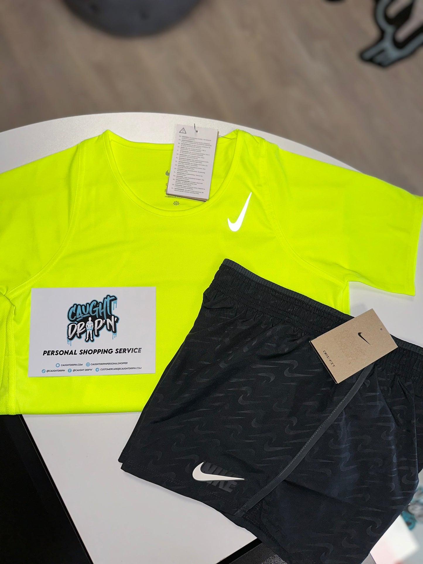 Women’s Nike Running Set Neon Black