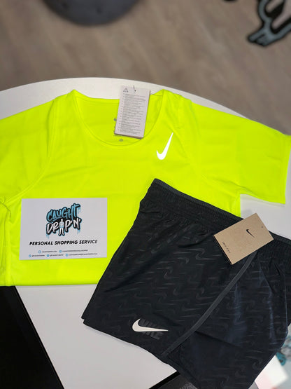 Women’s Nike Running Set Neon Black
