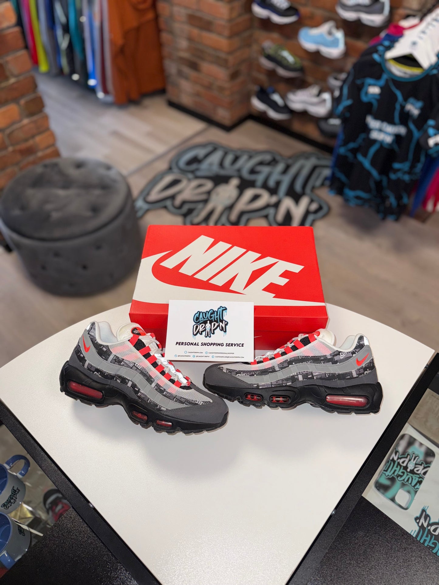 Nike Air Max 95’s Atmos Logo Grey | Crimson Red 2018