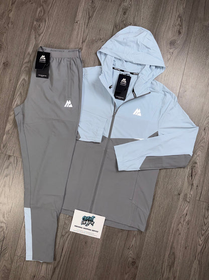 Montirex Surge Windrunner Tracksuit Grey | Baby Blue