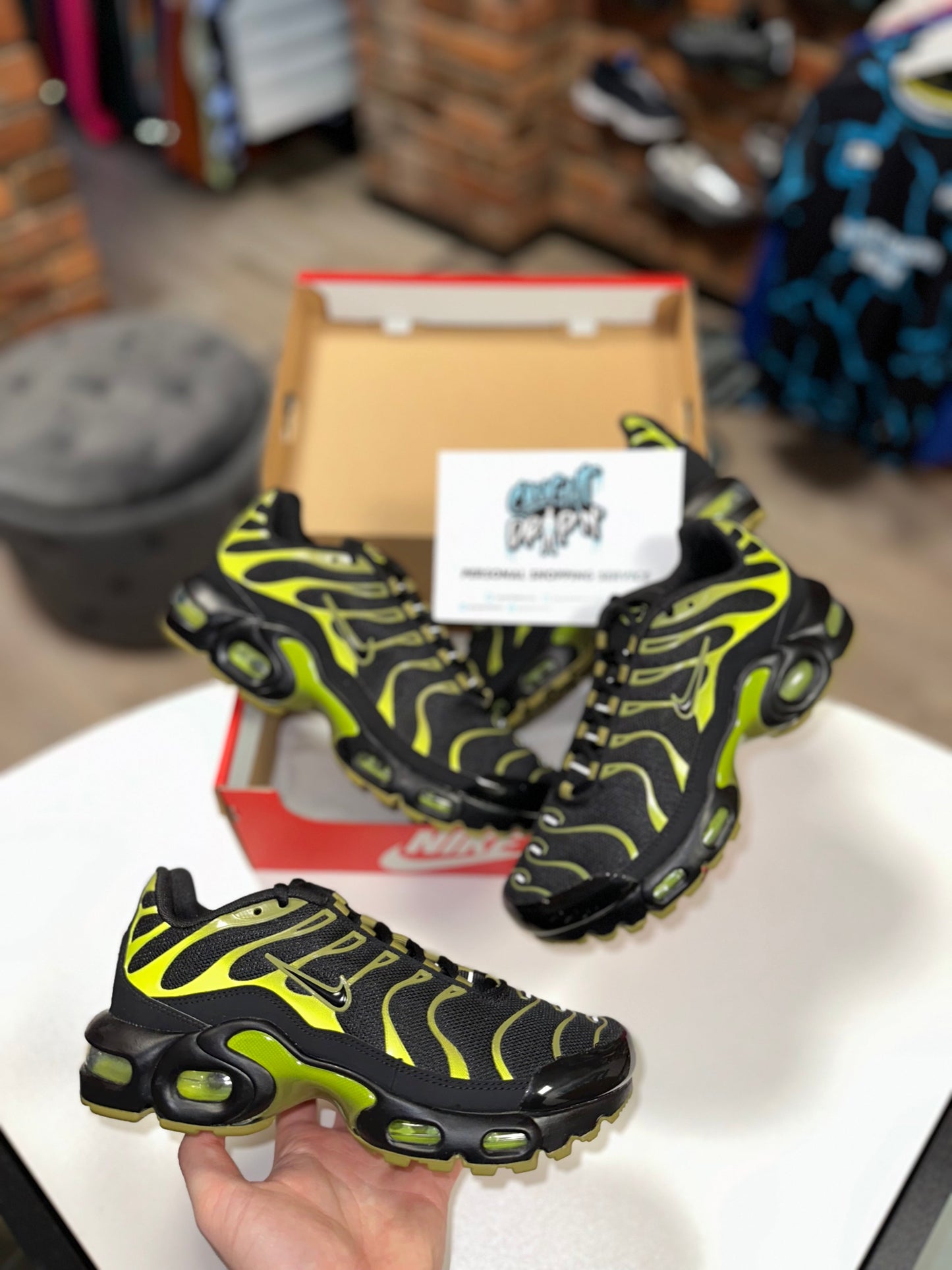 Nike Air Max Plus TN GS Black | Cyber Green 2023