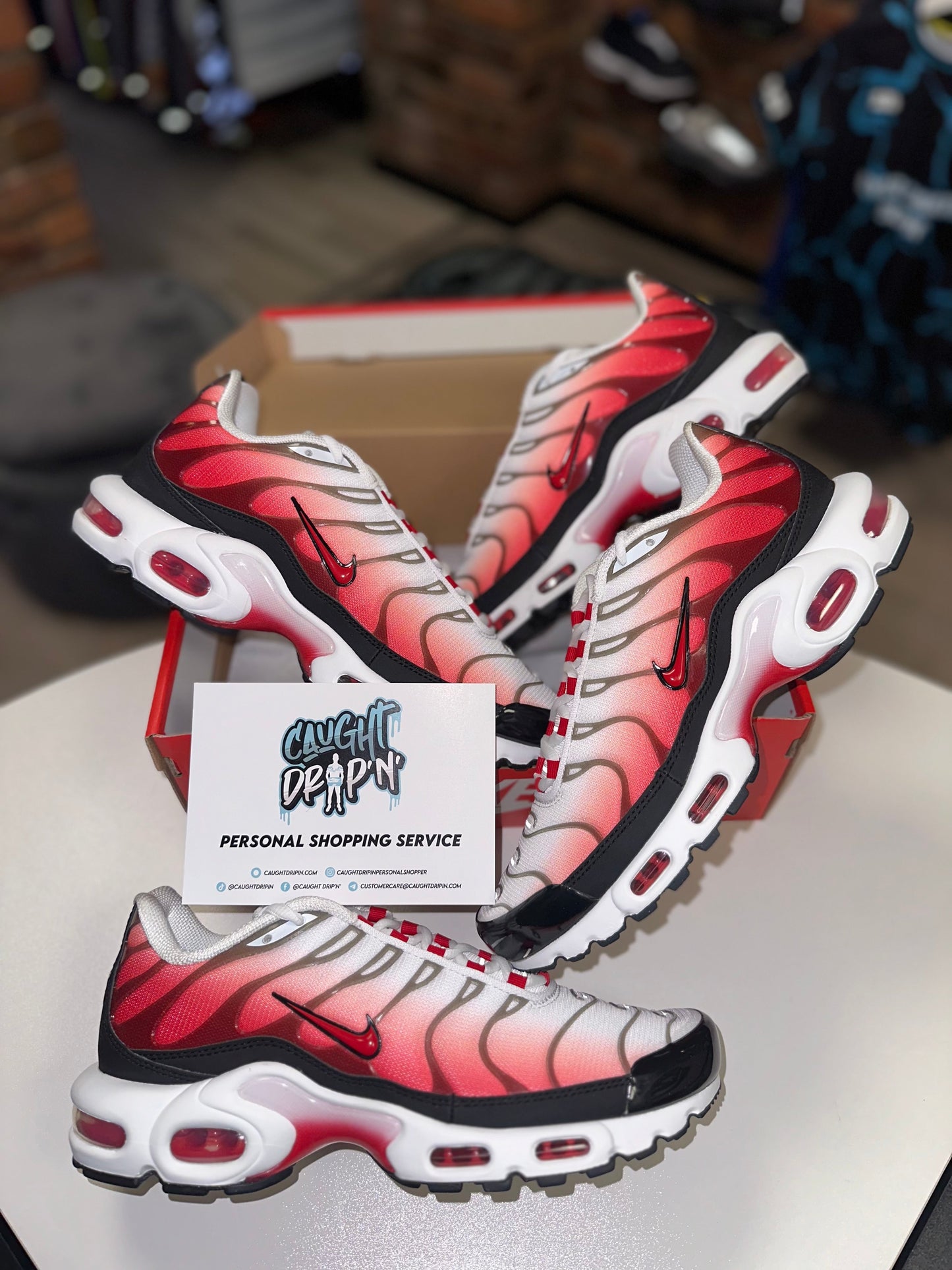 Nike Air Max Plus TN White | University Red 2024