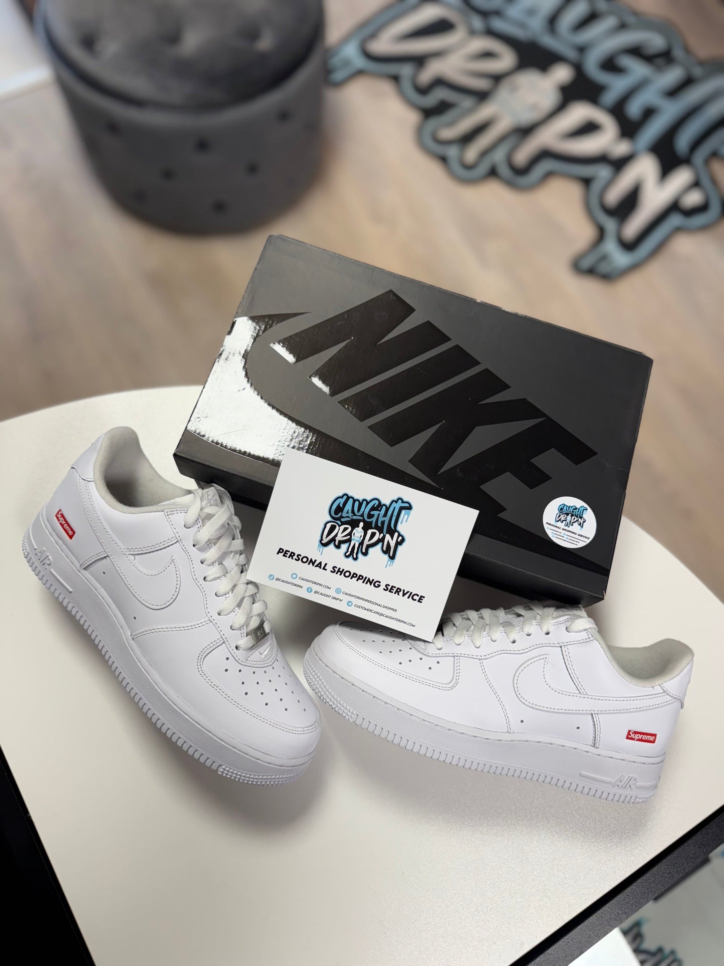 Nike Air Force 1 Triple White Supreme