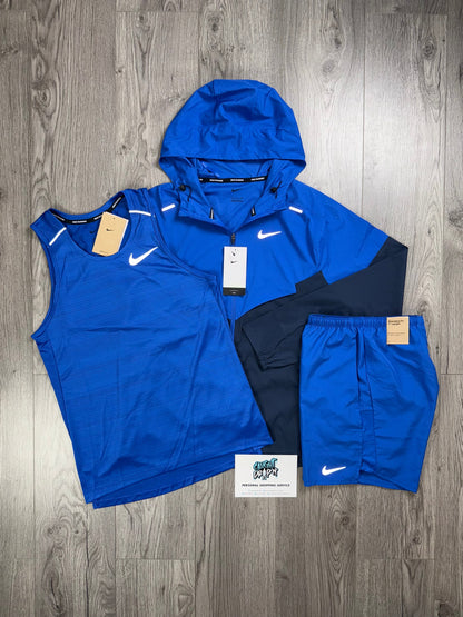 Nike 3 Piece Royal Blue Windrunner | Miler Tank Tee Set